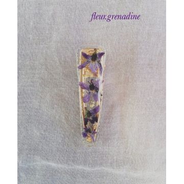 Barrette clip violettes