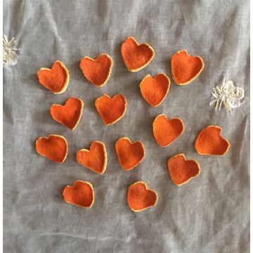 Coeurs d'orange séchés